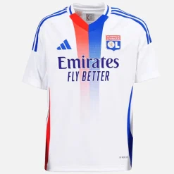 Hot Junior Drenge OL Olympique Lyon 24/25 hjemme trøje Hvid Tøj|T-Shirts Og Undertrøjer