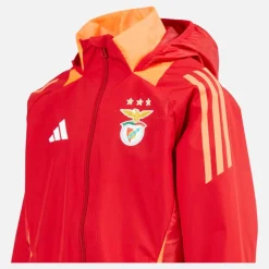 Hot Junior Drenge SLB Benfica Allweather Jakke Team Power Red 2 Tøj|Hættetrøjer Og Sweatshirts