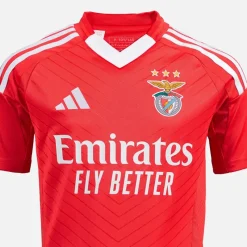 Online Junior Drenge SLB Benfica 24/​25 hjemme trøje Benfica Red Tøj|T-Shirts Og Undertrøjer