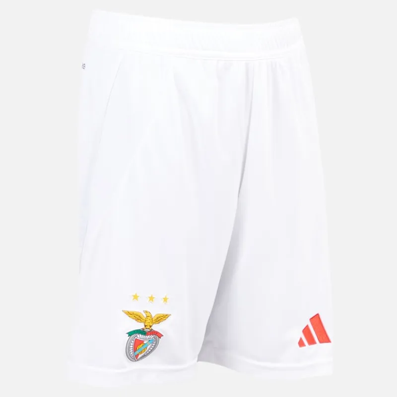 Clearance Junior Drenge SLB Benfica 24/25 hjemme shorts Hvid Tøj|Shorts