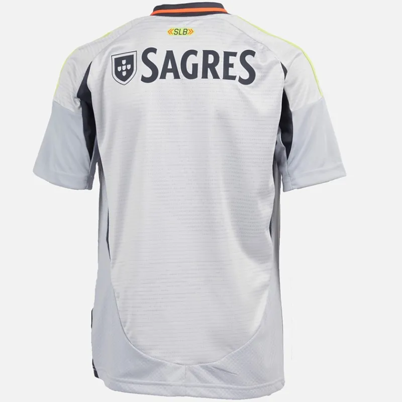 Junior Drenge SLB Benfica 24/25 tredje trøje Light Solid Grey Tøj|T-Shirts Og Undertrøjer