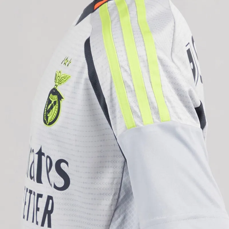 Junior Drenge SLB Benfica 24/25 tredje trøje Light Solid Grey Tøj|T-Shirts Og Undertrøjer