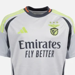 Junior Drenge SLB Benfica 24/25 tredje trøje Light Solid Grey Tøj|T-Shirts Og Undertrøjer