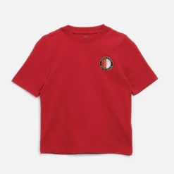 New Junior FR Feyenoord Core Bomulds T-Shirt Savvy Rød Tøj|Tøj