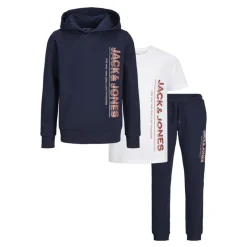 Clearance Junior Jwhnew Struktur Tre Pak Træningsdragt Og T-shirt Sæt Navy Blazer Træningsdragter Og Sæt|Træningsdragter