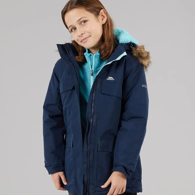 Hot Junior Piger Larission Isoleret Vandtæt Parka Navy Jakker Og Frakker