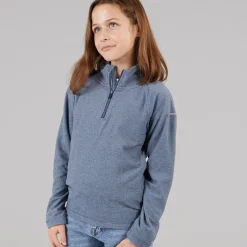 New Junior Piger Meadows Halv Lynlås Fleece Navy /​ Pink Logo Hættetrøjer Og Sweatshirts|Jakker Og Frakker