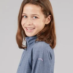 New Junior Piger Meadows Halv Lynlås Fleece Navy /​ Pink Logo Hættetrøjer Og Sweatshirts|Jakker Og Frakker