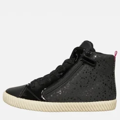 Outlet Junior Piger Mirroless Lynlås Hi Top Træningssko Sort Sneakers|Sneakers