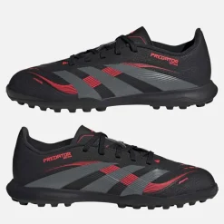 Clearance Junior Predator League Stealth Victory Pack TF Astro Fodboldstøvler Core Black/​Grey Four/​Solar Red Fodboldstøvler|Fodboldstøvler