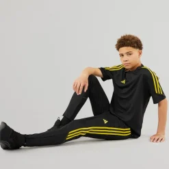 Sale Junior Tiro 23 Club Træningsbukser Sort/Bright Yellow Tøj|Tøj