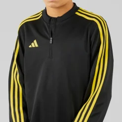 Sale Junior Tiro 23 Club 1/​4 Zip Træningstop /​Bright Yellow Tøj|Hættetrøjer Og Sweatshirts
