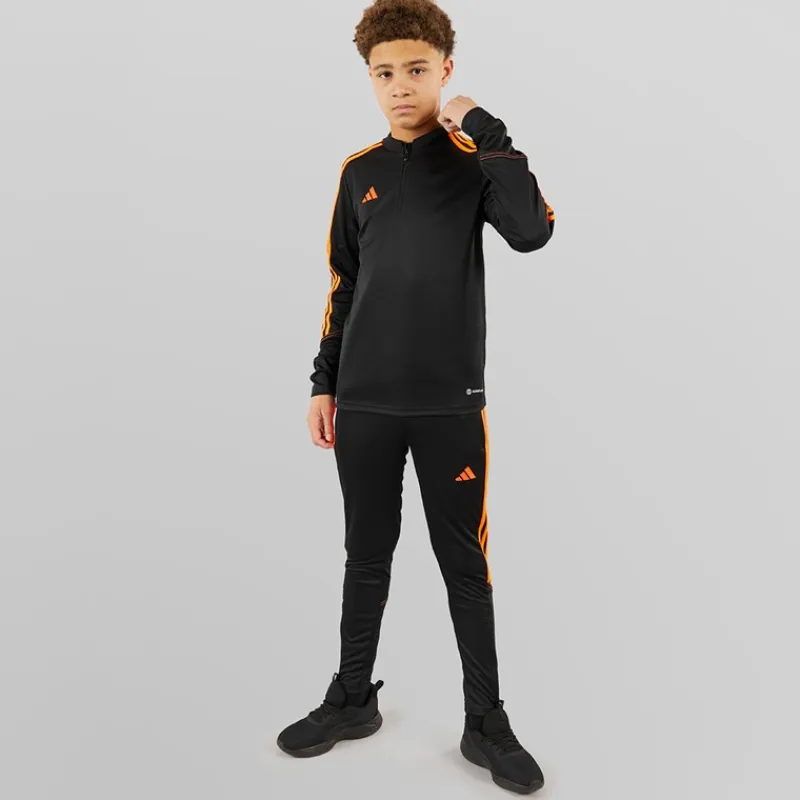 Sale Junior Tiro 23 Club 1/4 Zip Træningstop /Signal Orange Tøj|Tøj
