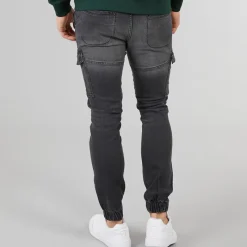 Hot Malimore Denim Cuffed Cargo Bukser Jeans Og Bukser·Cargobukser|Jeans Og Bukser·Bukser