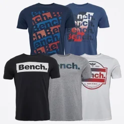 Outlet Mænd Beoley 5-pak T-shirts Mellemblå/​Hvid/​Sort/​Grå Melange/​Marineblå T-Shirts, Poloer Og Skjorter·Multipakker|Multipakker·T-Shirts Og Undertrøjer