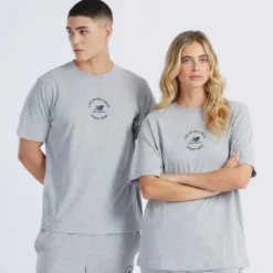 Discount NB Life I Balance Oversized T-shirt Grå Melange Dame Overdele|Overdele·T-Shirts