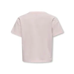 Clearance Piger Abelone Word Top Box T-Shirt Mauve Chalk Kisses Overdele Og Veste