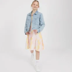Online Piger Cassie Denim Bluser og skjorter Blå Overdele Og Veste|Jakker Og Frakker
