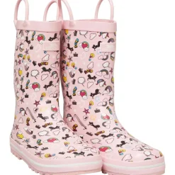 Sale Piger Childrens Starryton Unicorn Printed Wellington Gummistøvler Lyserød Støvler|Støvler