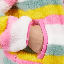 Best Piger Fantastisk Stribet Fuld Lynlås Fleece Bleg Rosa Stribe Hættetrøjer Og Sweatshirts|Jakker Og Frakker
