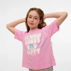 Outlet Piger Feel Cropped Boxy T-Shirt Bonbon Do What M- Bonbon Overdele Og Veste