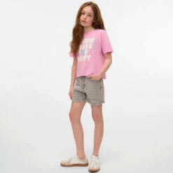 Outlet Piger Feel Cropped Boxy T-Shirt Bonbon Do What M- Bonbon Overdele Og Veste