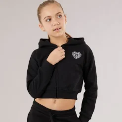 Outlet Piger Hættetrøje Jet Black A996 Hættetrøjer Og Sweatshirts
