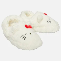 New Piger Hvide Borg Slippers Hvid/​Rød Nattøj|Nattøj