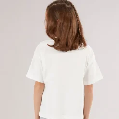 Best Piger Katrine Cropped T-shirt Snow White Chillin C-12 Snow White Chillin Overdele Og Veste