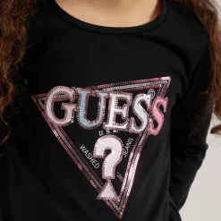 Piger langærmet t-shirt Jet Black A996 Overdele Og Veste