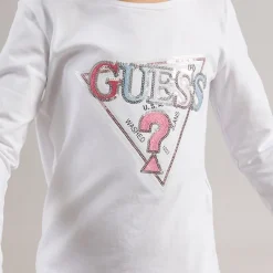 Sale Piger langærmet t-shirt Pure White Overdele Og Veste