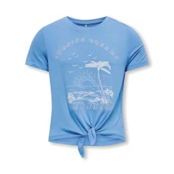 Online Piger Rita Shiny Knot T-shirts Blå Overdele Og Veste