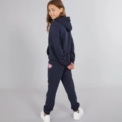 Hot Piger Srean Hættetrøje Og Joggingbukser Træningsdragt Navy Træningsdragter Og Sæt