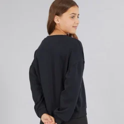 Outlet Piger Sweatshirts Sort Hættetrøjer Og Sweatshirts