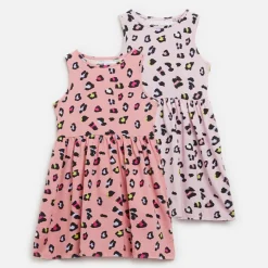 Online Piger To Pak Dyreprint Kjoler Pink /​ Pink Multipakker|Kjoler Og Nederdele