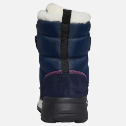 Sale Piger Trekkyup Dobbelt Rem Pelsforet Støvler Navy/​Lilla Støvler|Støvler