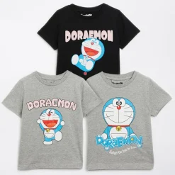 Hot Piger Tre Pakke T-Shirts Multi Multipakker|Overdele Og Veste