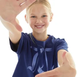 New Piger T-shirt i Blå med Ternet Mønster Overdele Og Veste