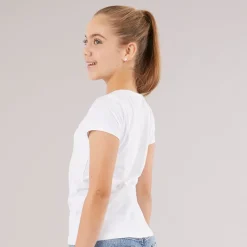 Piger T-shirt Pure White Overdele Og Veste