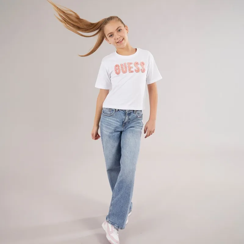 Piger T-shirt Pure White Overdele Og Veste