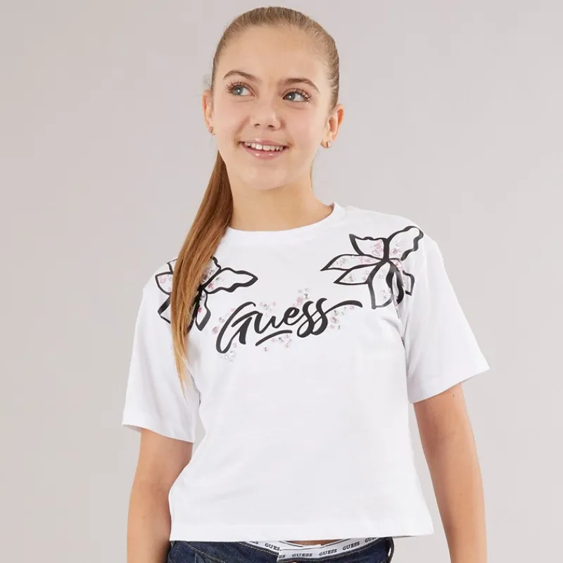 Outlet Piger T-shirt Pure White Overdele Og Veste