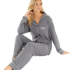 Outlet Pyjamas Angelika Charcoal til kvinder Dame Undertøj, Sokker Og Nattøj·Nattøj