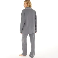 Outlet Pyjamas Angelika Charcoal til kvinder Dame Undertøj, Sokker Og Nattøj·Nattøj