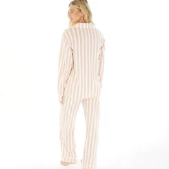Online Pyjamas til kvinder Siesta Dæmpet rosa/​hvid stribet Dame Undertøj, Sokker Og Nattøj·Nattøj