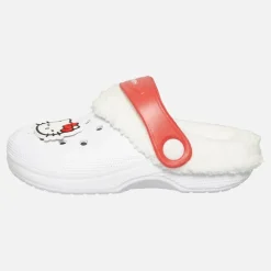 Clearance Små Piger Forede Træsko Hvid /​ Rød Klip-Klapper Og Sandaler|Klip-Klapper Og Sandaler