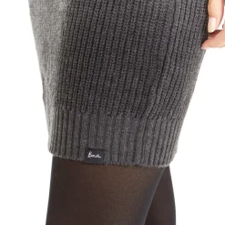Outlet Sort Karlie Strikkede Kjole Sort Melange Dame Kjoler Og Nederdele·Kjoler|Trøjer Og Cardigans·Trøjer