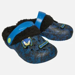 Clearance spædBørn Drenge Lennox Mærke Pelsforet Træsko Sort/​Blå Klip-Klapper Og Sandaler|Klip-Klapper Og Sandaler