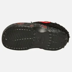 spædBørn Drenge Ny Fur Forede Træsko Sort/Rød Klip-Klapper Og Sandaler|Klip-Klapper Og Sandaler