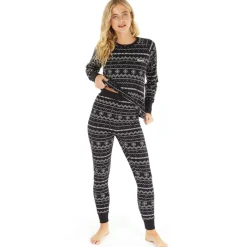 Outlet Sæt med Loungewear til Kvinder Fairisle Dame Undertøj, Sokker Og Nattøj·Nattøj