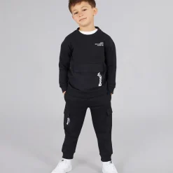 Discount Sæt med Sweatshirt og Joggingbukser til Drenge Sort Træningsdragter
